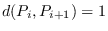 $d(P_i, P_{i+1}) = 1$