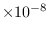 $\times 10^{-8}$