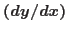 $(dy/dx)$