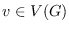 $v \in V(G)$