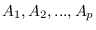 $A_1, A_2,...,A_p$